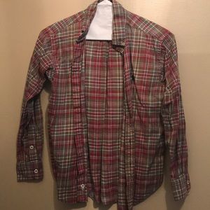 Boy long sleeve button down top